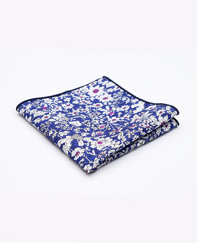 Lenço de bolso Liberty Azul n°1 em Algodão | Clovis - Unipap's