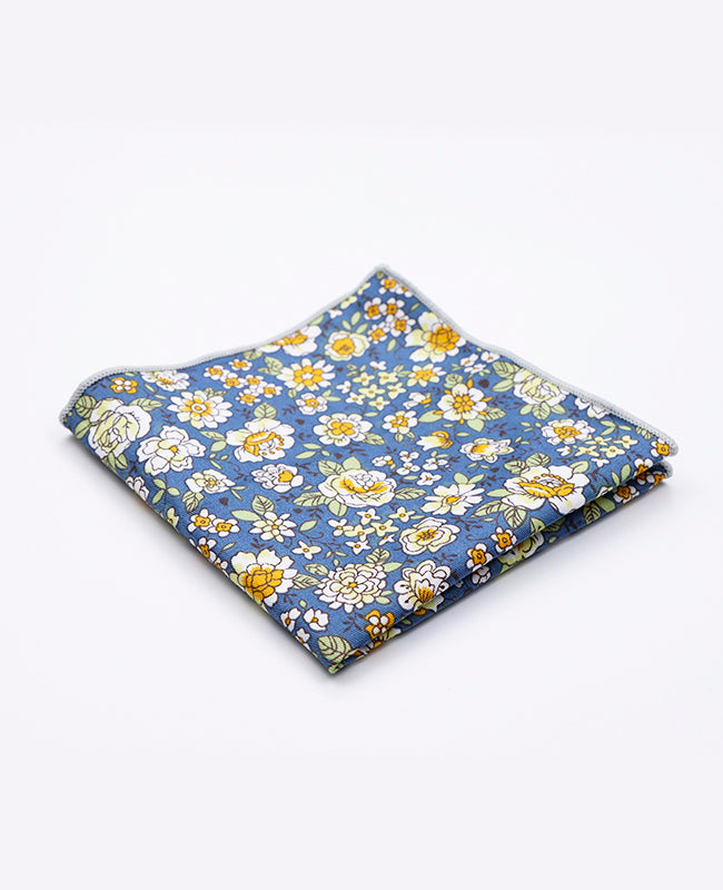 Lenço de bolso Liberty Azul n°2 em Algodão | Gaspard - Unipap's