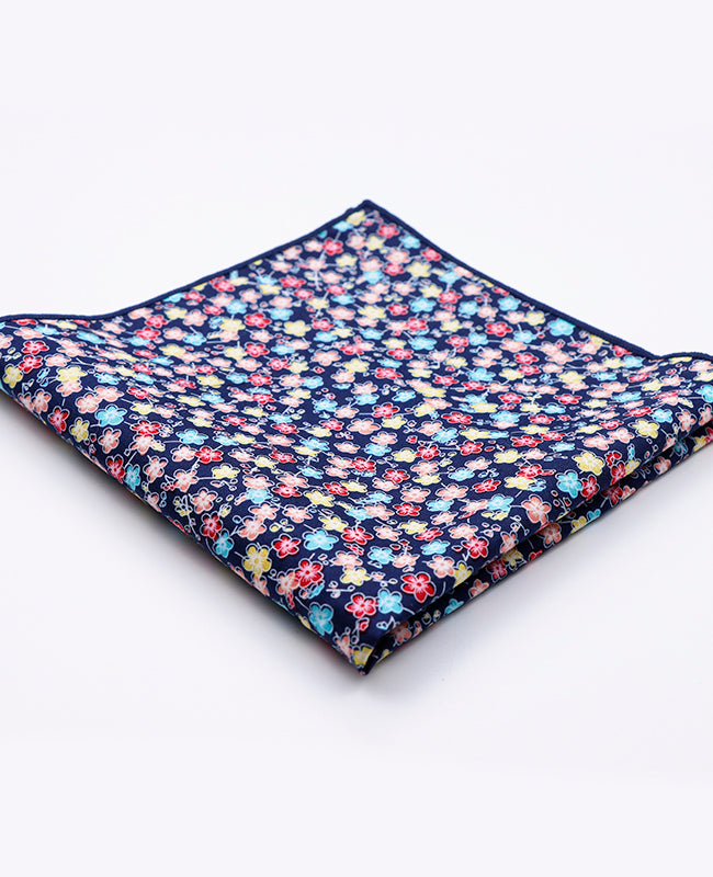 Lenço de Bolso Liberty Azul n°12 em Algodão | Gaspard - Unipap's