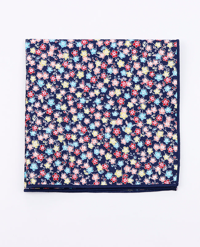 Lenço de Bolso Liberty Azul n°12 em Algodão | Gaspard - Unipap's
