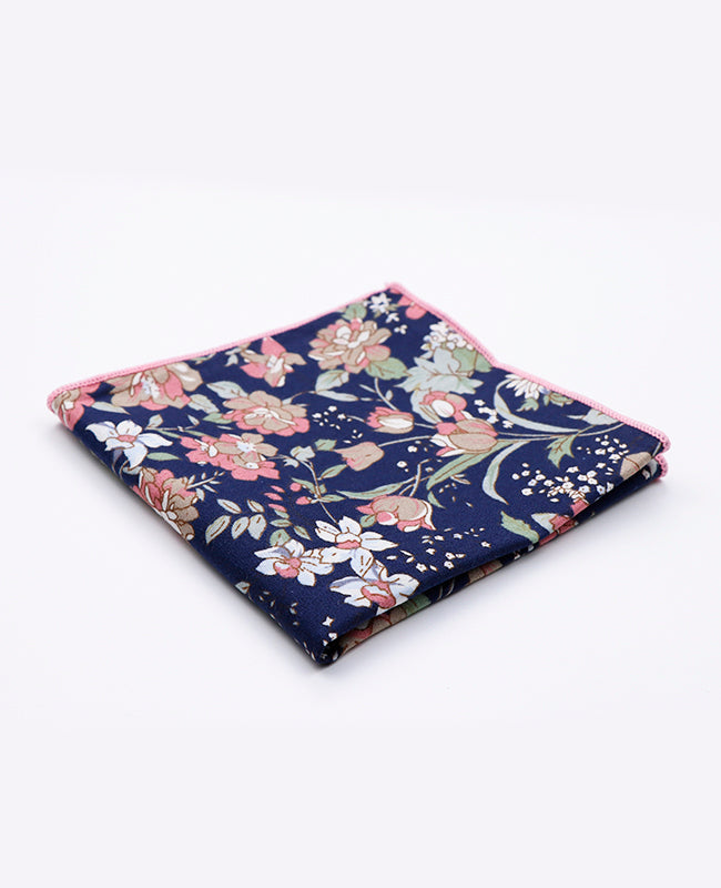 Lenço de bolso Liberty Azul n°3 em Algodão | Charles - Unipap's
