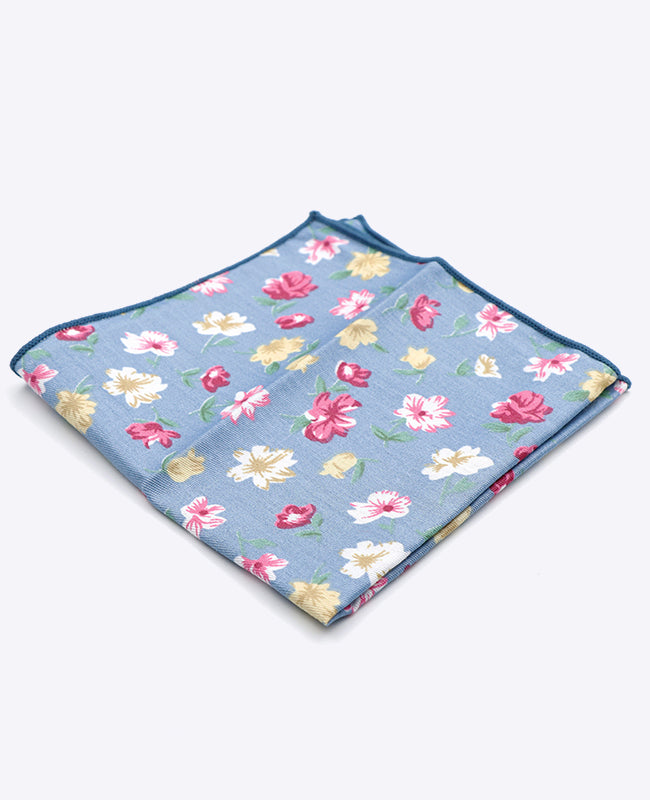 Lenço de bolso Liberty Azul n°4 em Algodão | Gaspard - Unipap's