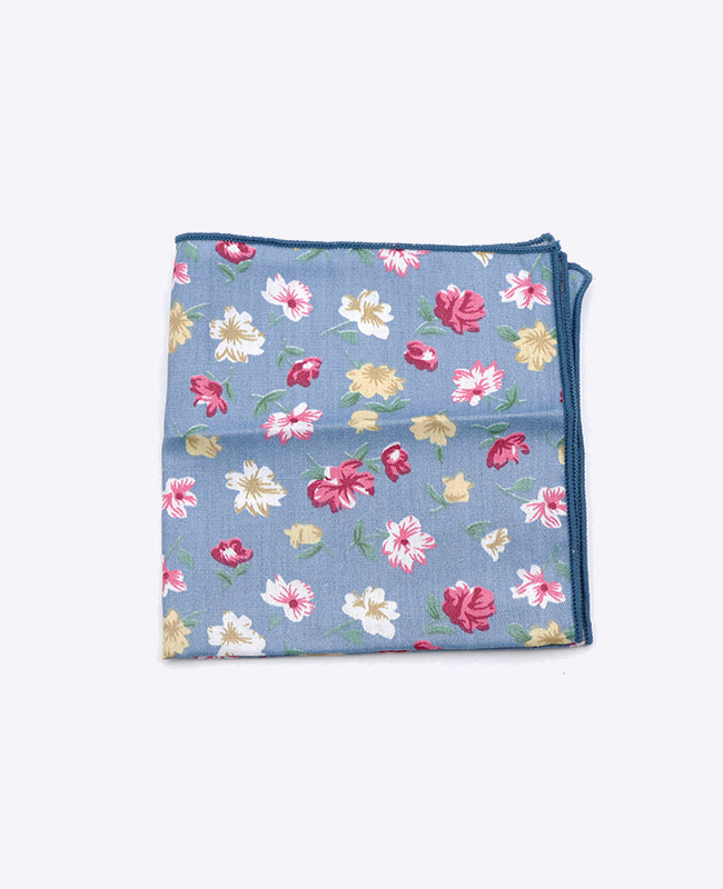 Lenço de bolso Liberty Azul n°4 em Algodão | Gaspard - Unipap's