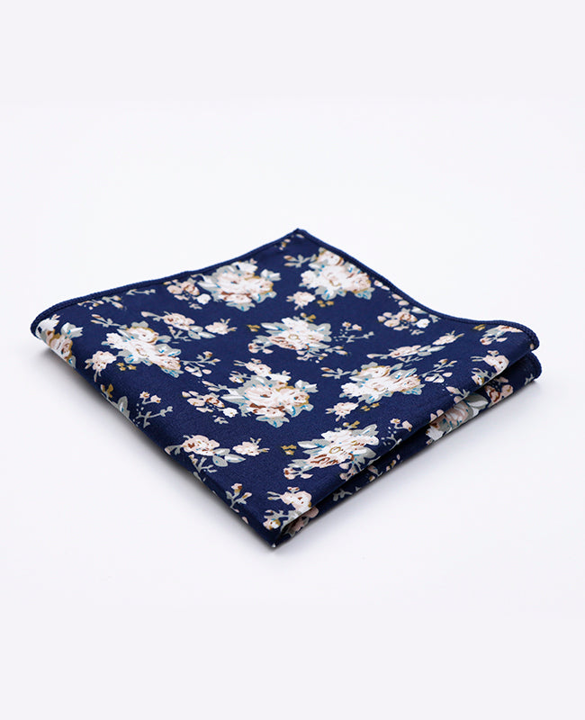 Lenço de bolso Liberty Azul n°5 em Algodão | Charles - Unipap's