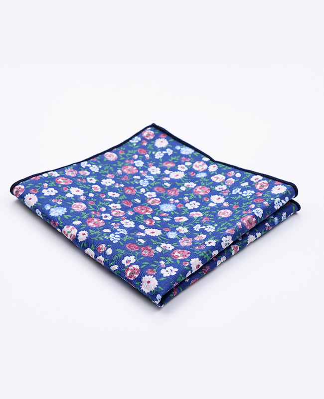 Lenço de bolso Liberty Azul n°7 em Algodão | Gaspard - Unipap's