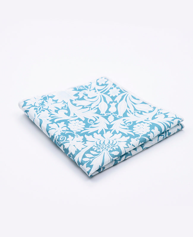 Lenço de bolso Liberty Azul n°9 em Algodão | Gaspard - Unipap's