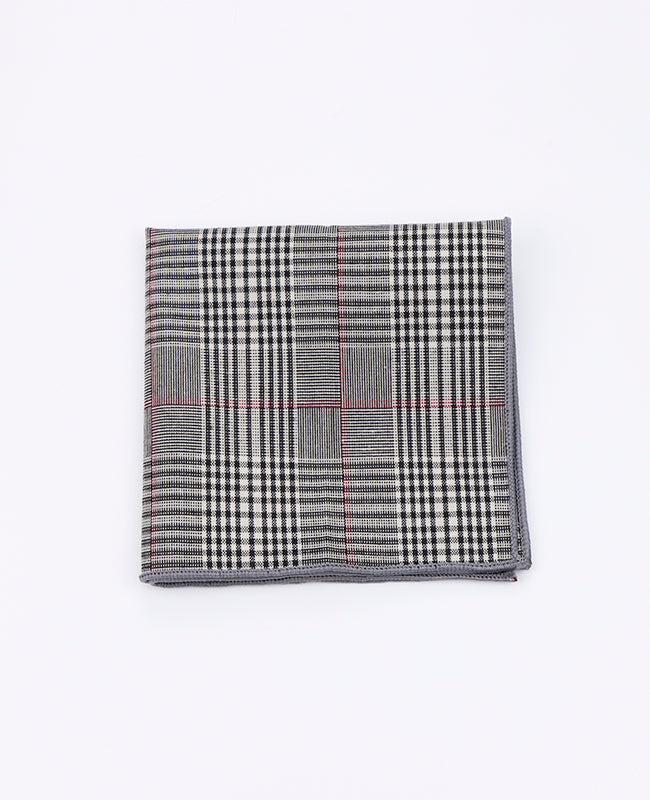 Lenço de Bolso Tartan Cinzento n°2 em Algodão | Marcel - Unipap's
