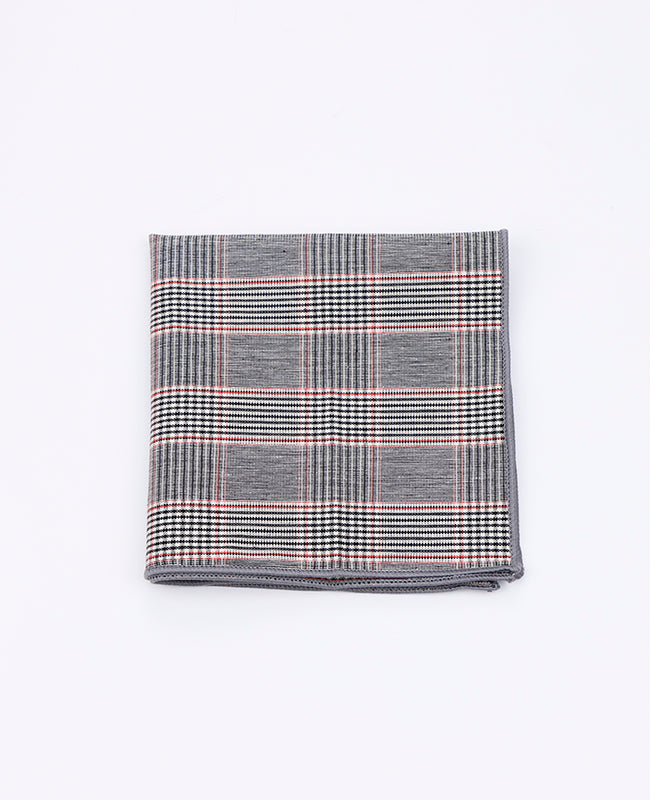 Lenço de bolso Tartan Cinzento n°3 em Algodão | Marcel - Unipap's