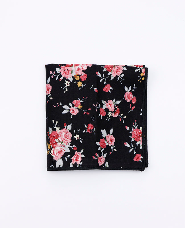 Lenço de bolso Liberty Preto n°1 em Algodão | Charles - Unipap's