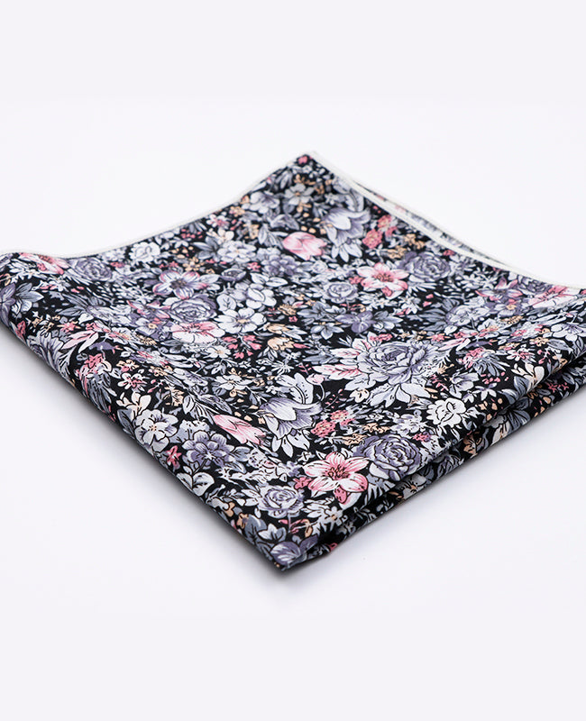 Pochette de Costume Liberty Noir n°2 en Coton | Gaspard - Unipap's
