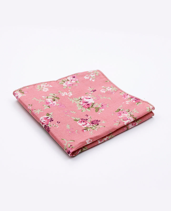 Lenço de bolso Liberty Rosa em Algodão | Charles - Unipap's