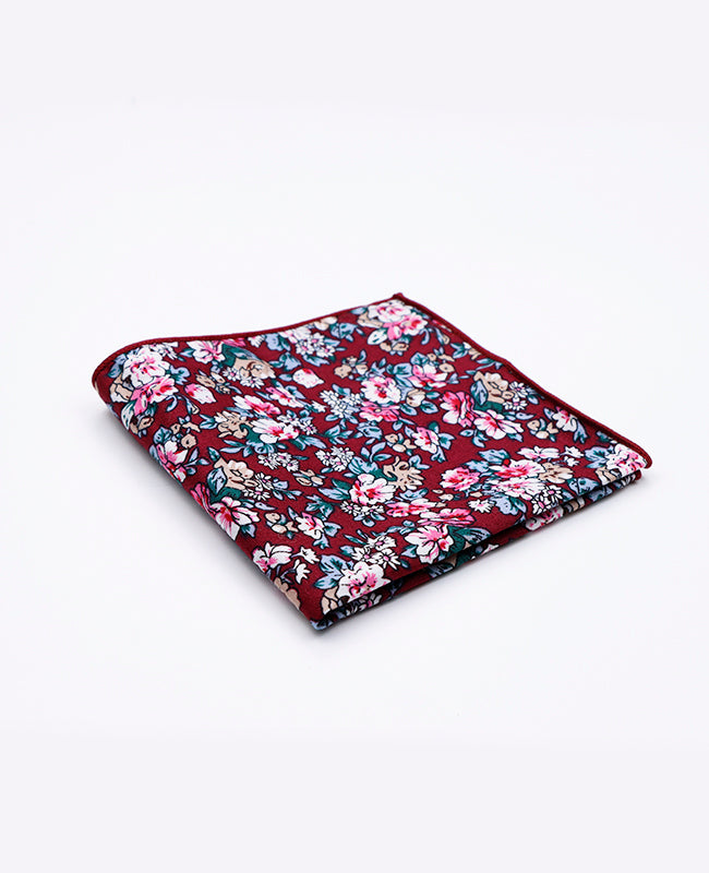 Lenço de bolso Liberty Vermelho em Algodão | Charles - Unipap's