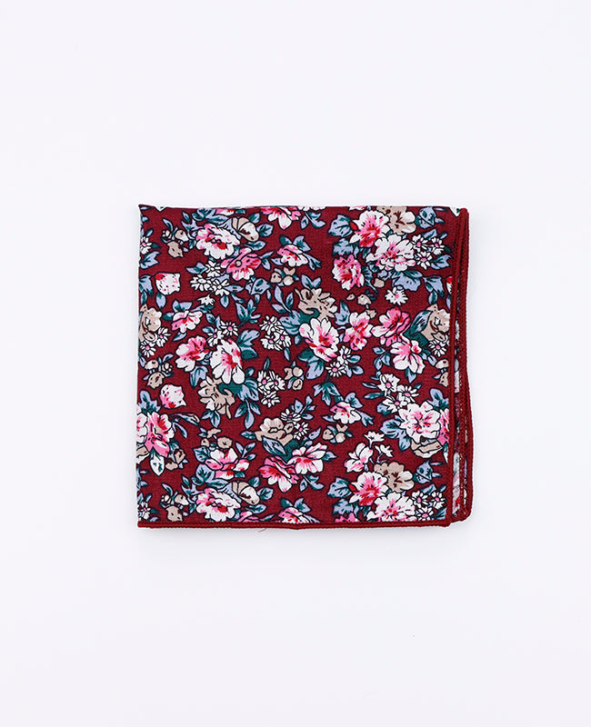 Lenço de bolso Liberty Vermelho em Algodão | Charles - Unipap's