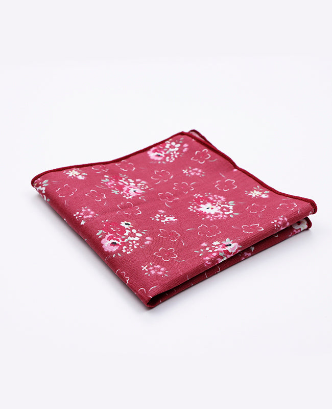 Lenço de bolso Liberty Vermelho n°2 em Algodão | Gaspard - Unipap's