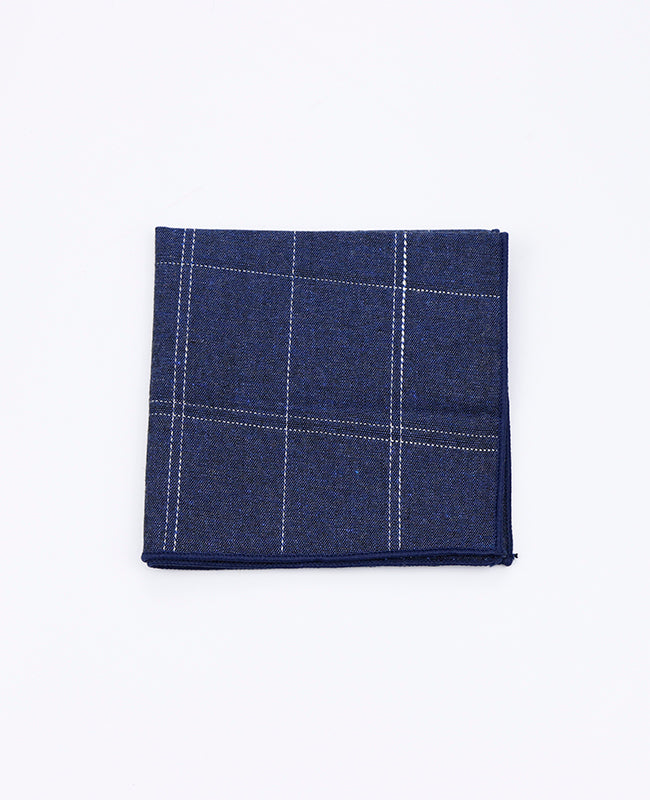 Lenço de bolso Tartan Azul em Algodão | Marcel - Unipap's