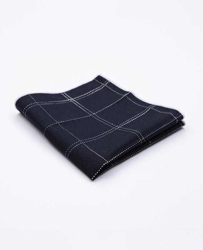 Lenço de bolso Tartan Preto n°1 em Algodão | Marcel - Unipap's