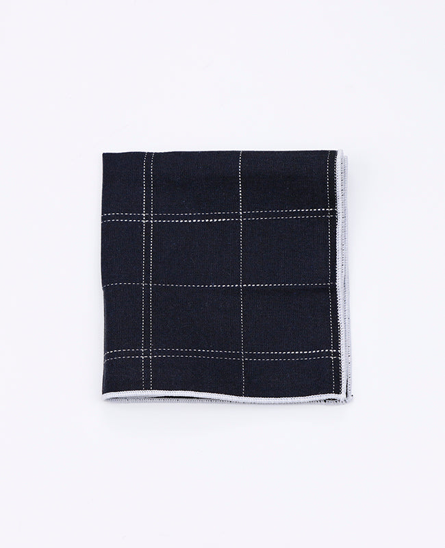 Lenço de Bolso Tartan Preto n°1 em Algodão | Marcel - Unipap's