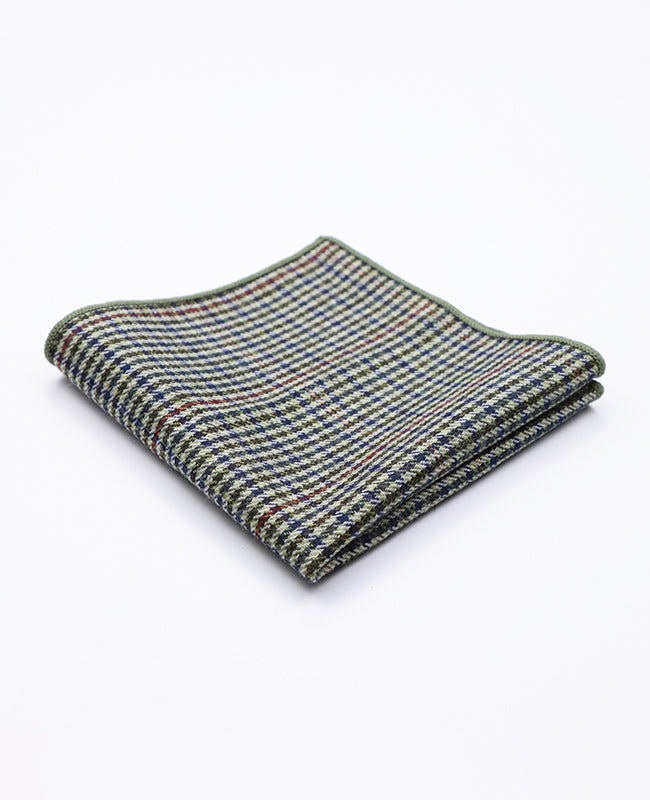 Lenço de bolso Tartan Cinzento n°9 em Lã | Nobert - Unipap's