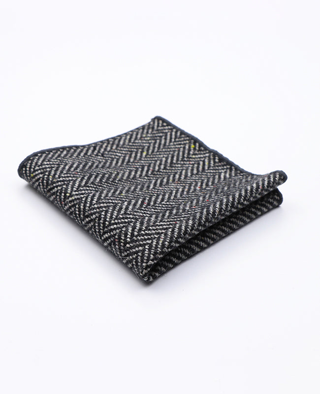 Lenço de Bolso Tartan Cinzento n°1 em Lã | Norbert - Unipap's