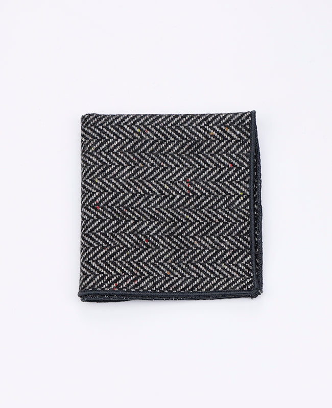 Lenço de Bolso Tartan Cinzento n°1 em Lã | Norbert - Unipap's