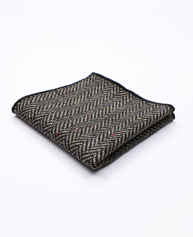 Lenço de Bolso Tartan Cinzento n°2 em Lã | Norbert - Unipap's