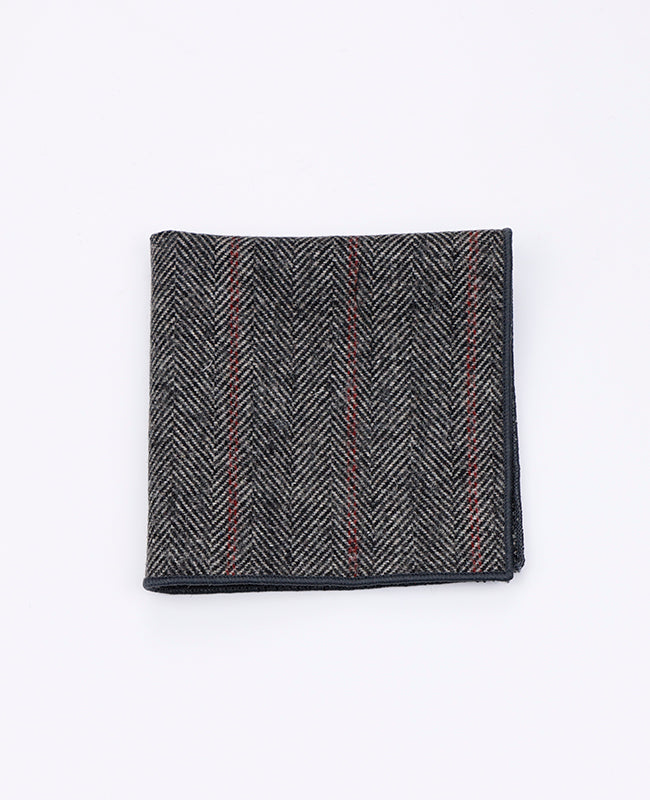 Lenço de Bolso Tartan Cinzento n°4 em Lã | Norbert - Unipap's