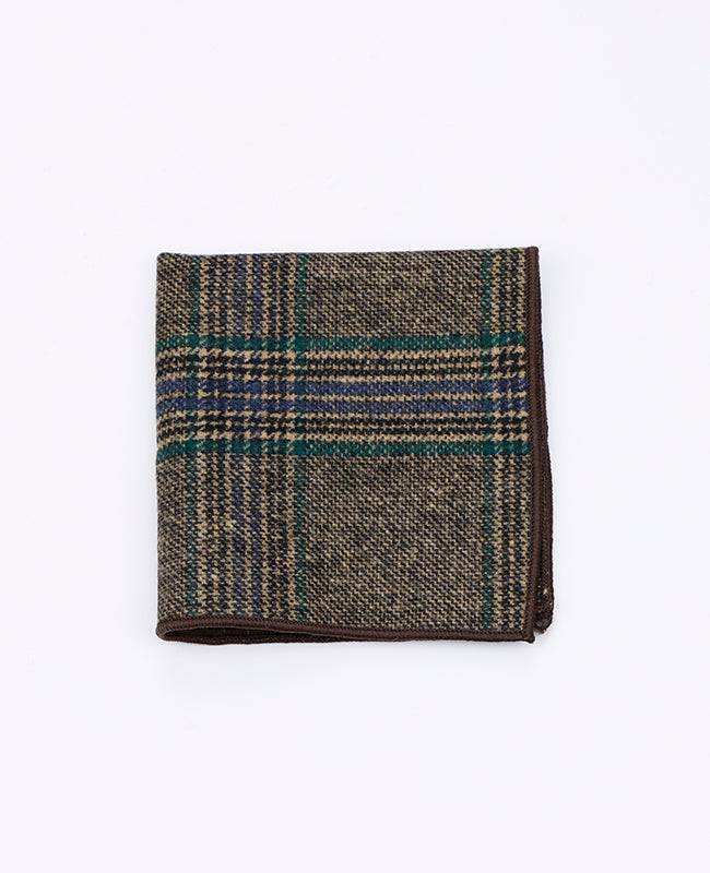 Lenço de Bolso Tartan Cinzento n°5 em Lã | Norbert - Unipap's