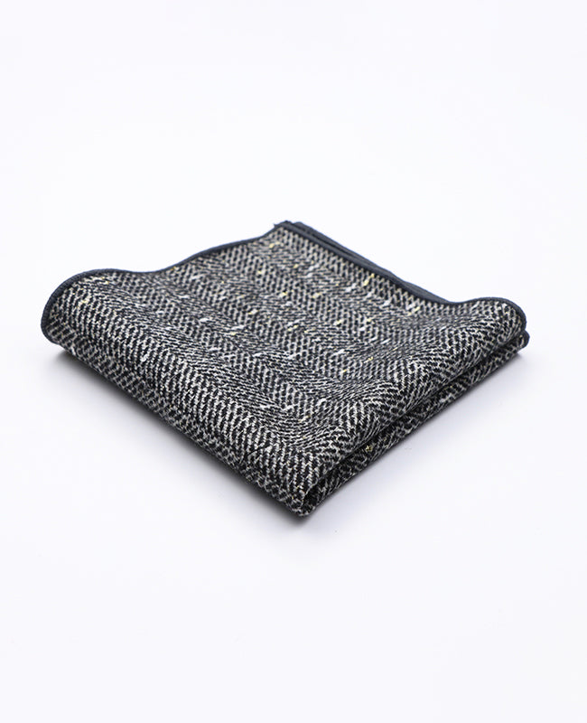 Lenço de Bolso Tartan Cinzento n°8 em Lã | Norbert - Unipap's
