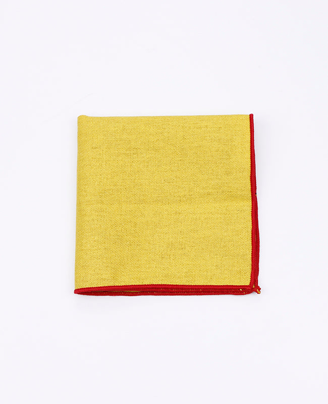Lenço de bolso Amarelo n°1 em Linho | Basile - Unipap's