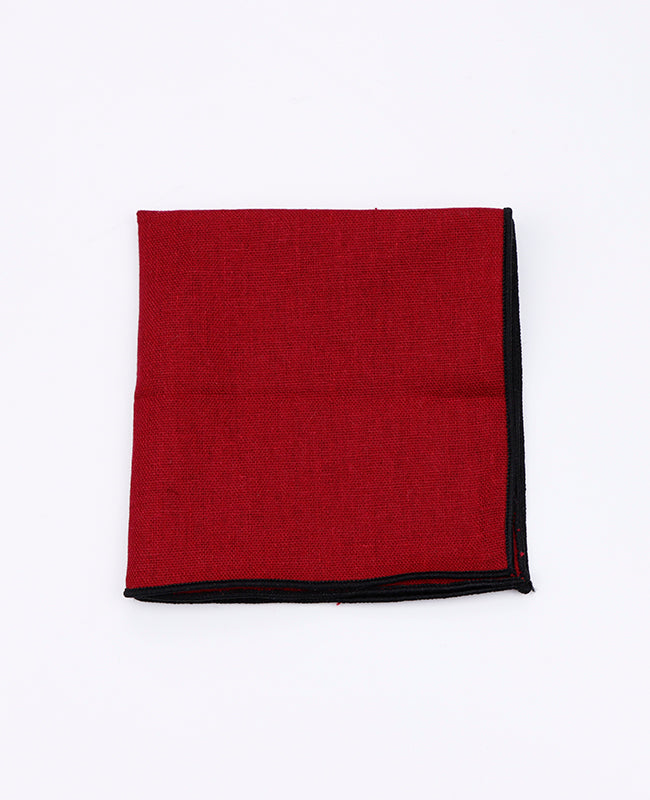 Lenço de bolso Vermelho n°2 em Linho | Basile - Unipap's