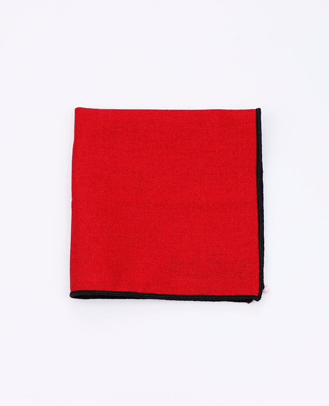 Lenço de bolso Vermelho n°3 em Linho | Basile - Unipap's
