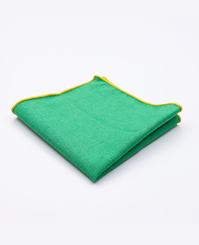 Lenço de Bolso Verde n°3 em Linho | Basile - Unipap's