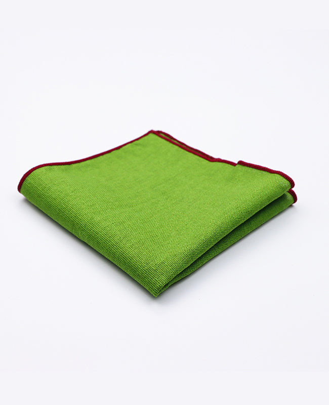 Lenço de bolso Verde n°4 em Linho | Basile - Unipap's