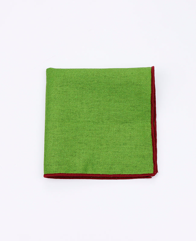 Lenço de bolso Verde n°4 em Linho | Basile - Unipap's