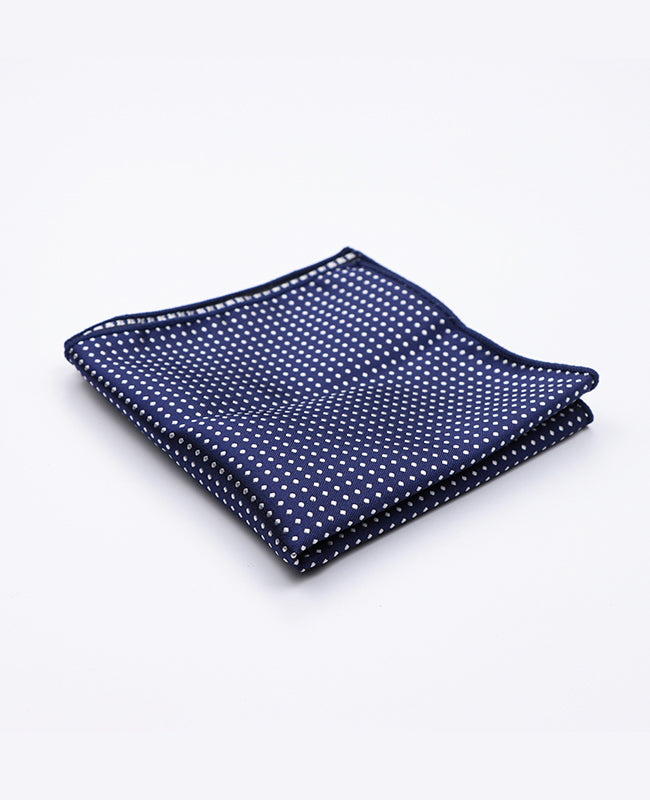 Lenço de bolso Azul n°1 Com Bolinhas em Poliéster «Louis»
