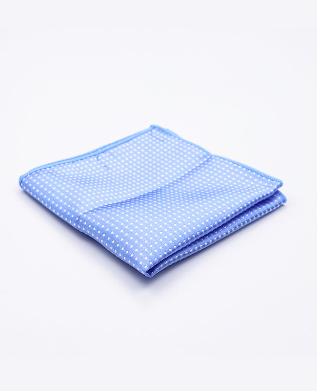 Lenço de bolso Azul n°2 Com Bolinhas em Poliéster «Louis»