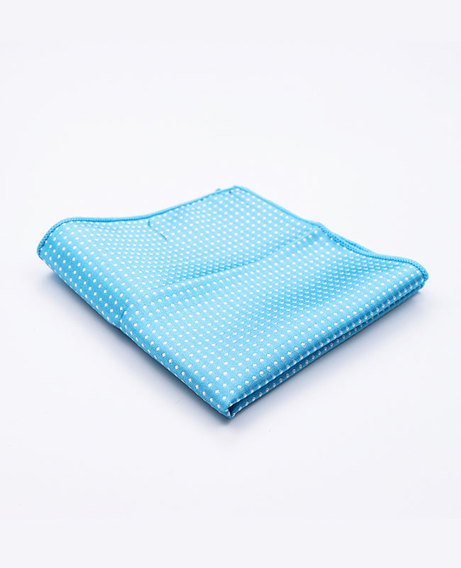 Lenço de bolso Azul n°4 Com Bolinhas em Poliéster «Louis»