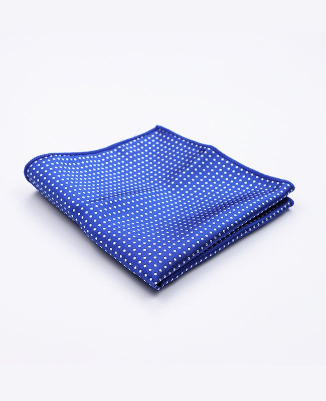 Lenço de bolso Azul n°5 Com Bolinhas em Poliéster «Louis»