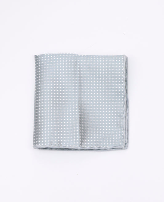 Pochette de Costume Gris à Pois en Polyester «Louis»