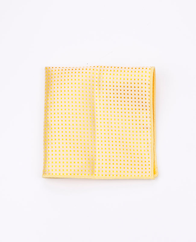 Lenço de Bolso Amarelo n°2 Com Bolinhas em Poliéster «Louis»
