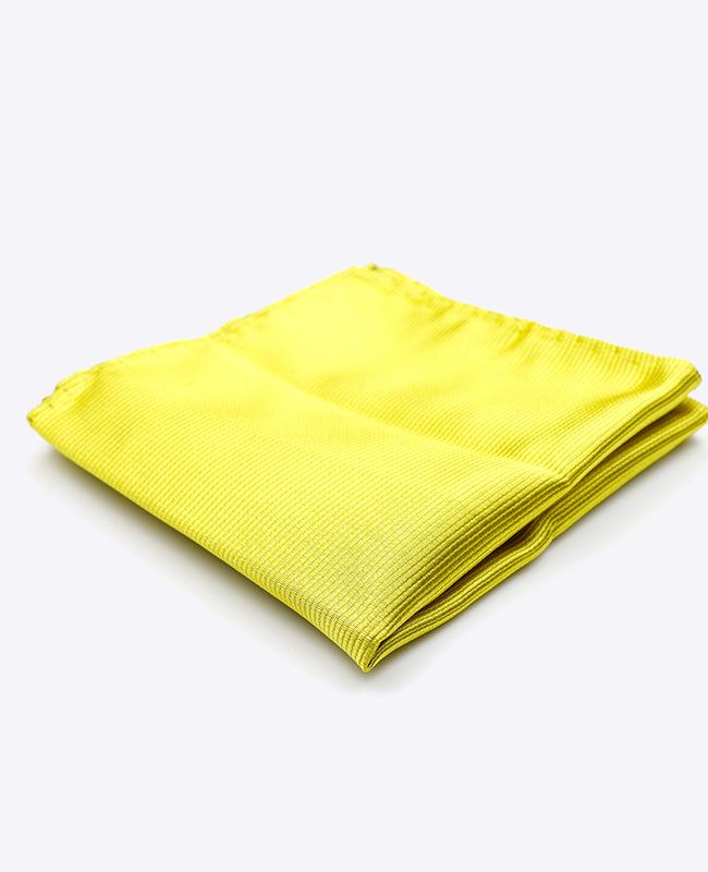 Lenço de Bolso Amarelo n°2 em Poliéster | Lucien - Unipap's