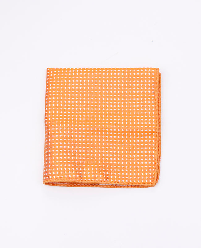 Lenço de bolso Laranja Com Bolinhas em Poliéster «Louis»