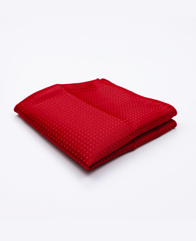 Lenço de bolso Vermelho n°1 Com Bolinhas em Poliéster «Louis»