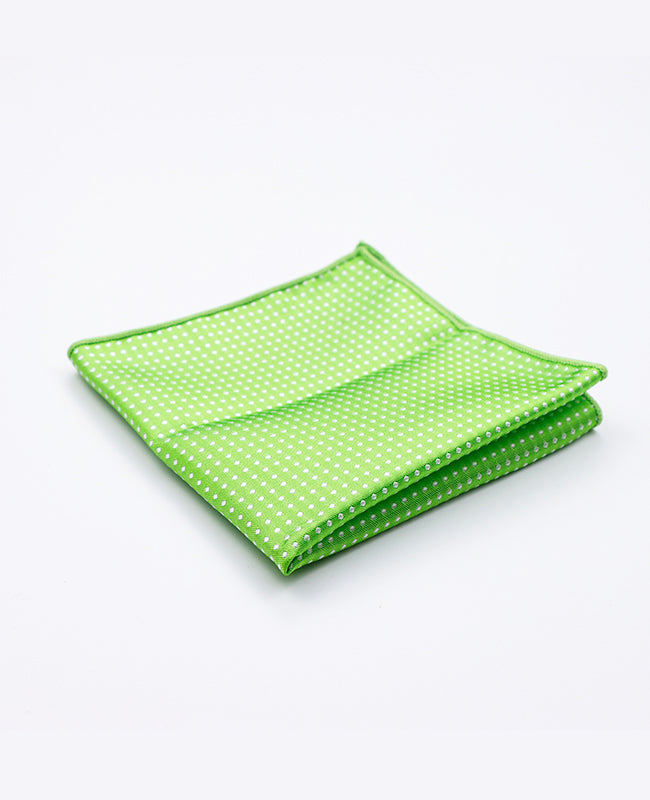 Lenço de bolso Verde n°1 Com Bolinhas em Poliéster «Louis»