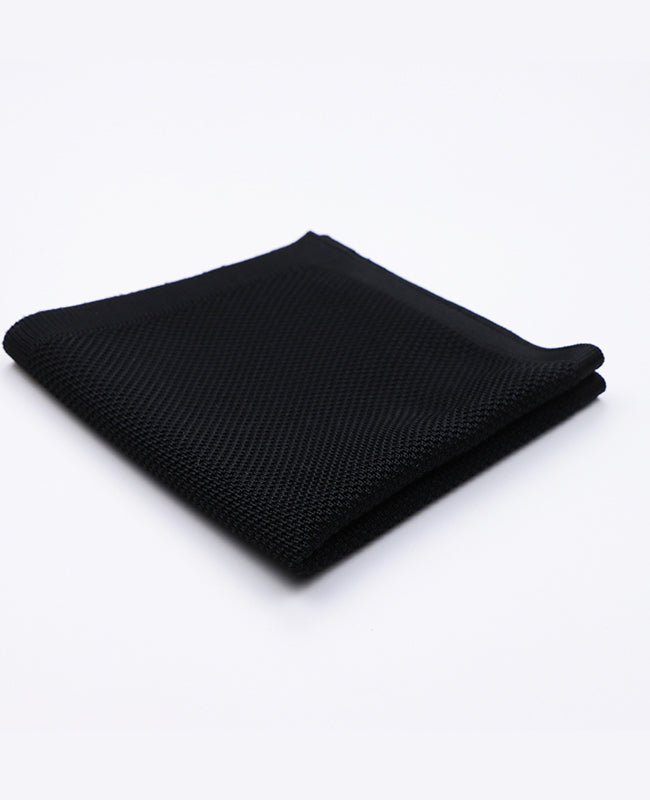 Lenço de bolso Preto em Malha «Léon»