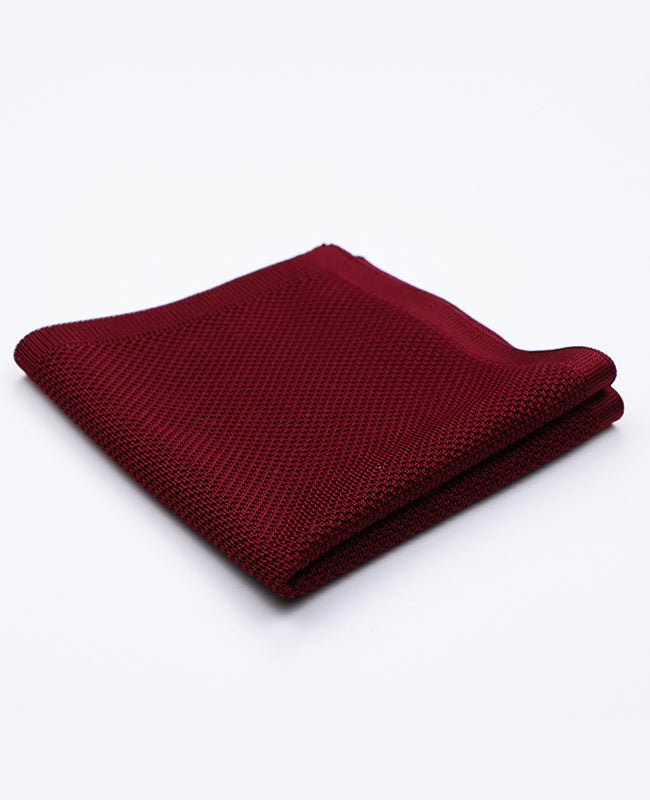 Lenço de bolso Vermelho n°1 em Malha «Léon»