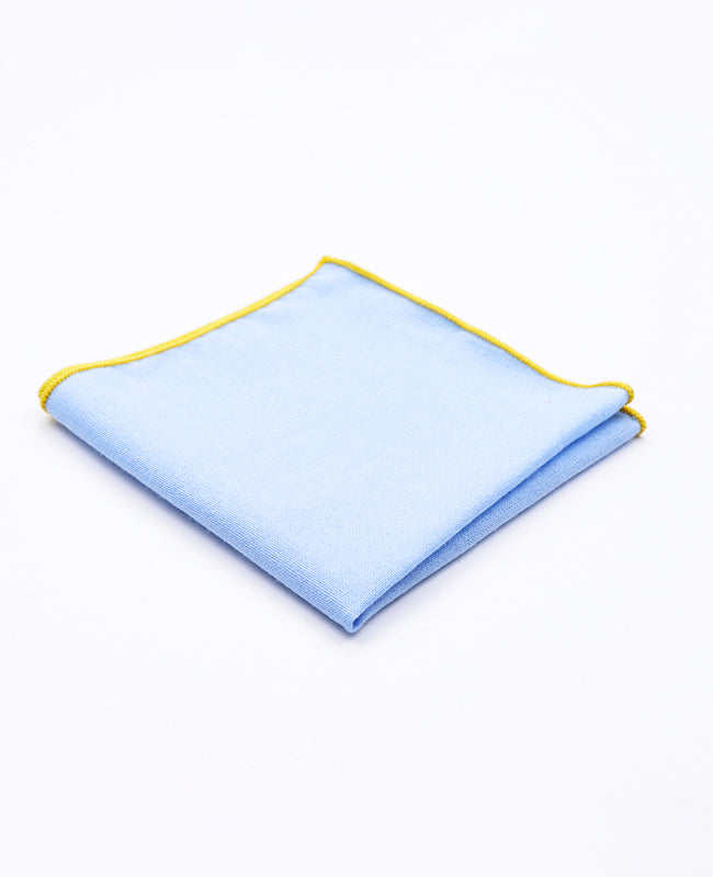 Pochette de Costume Bleu n°8 en Coton «Edgard»