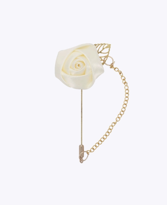 Flor de lapela Bege Homem «Alfred»