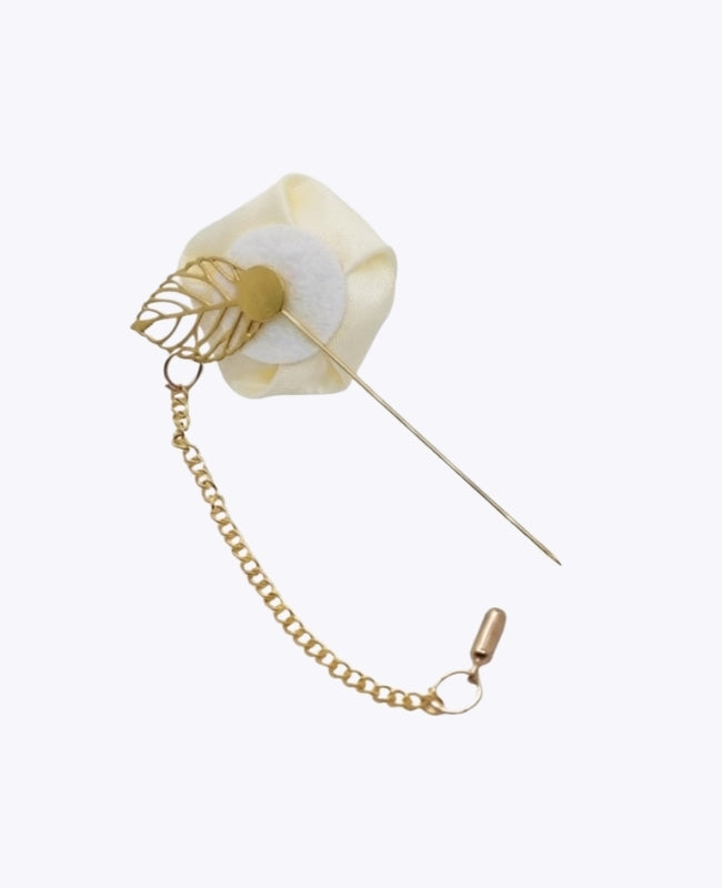 Flor de lapela Bege Homem «Alfred»