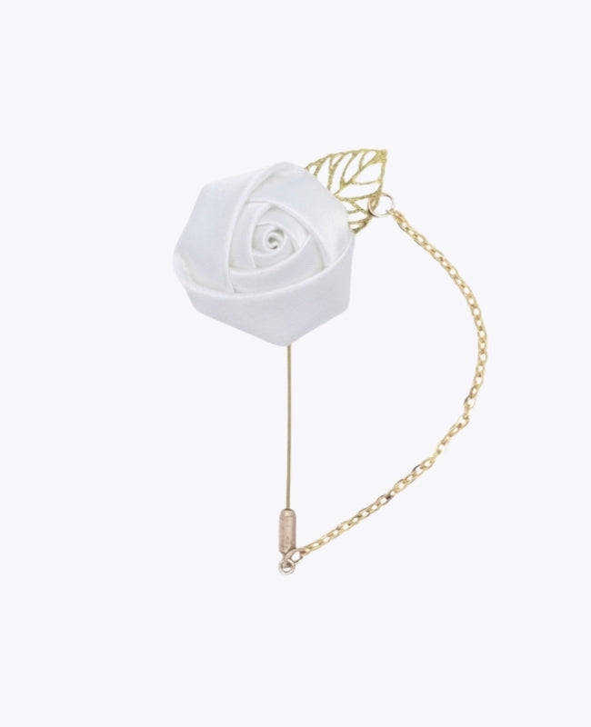 Flor de lapela Branco Homem «Alfred»